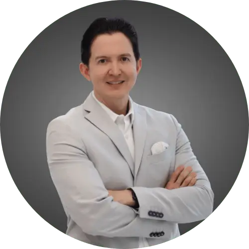 Dr. David Delgado, plastic surgeon and director of Dharma Hair