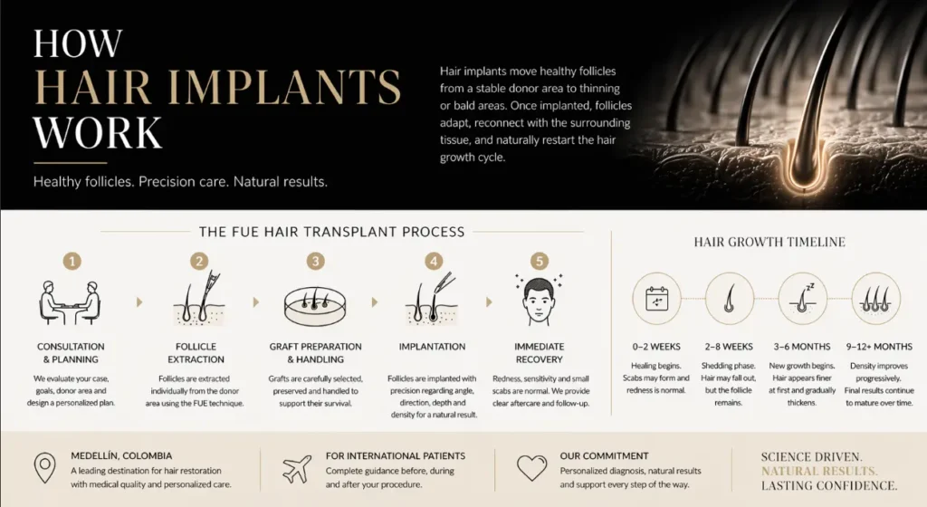 How Hair Implants Work- Dharma Hair- Medellín