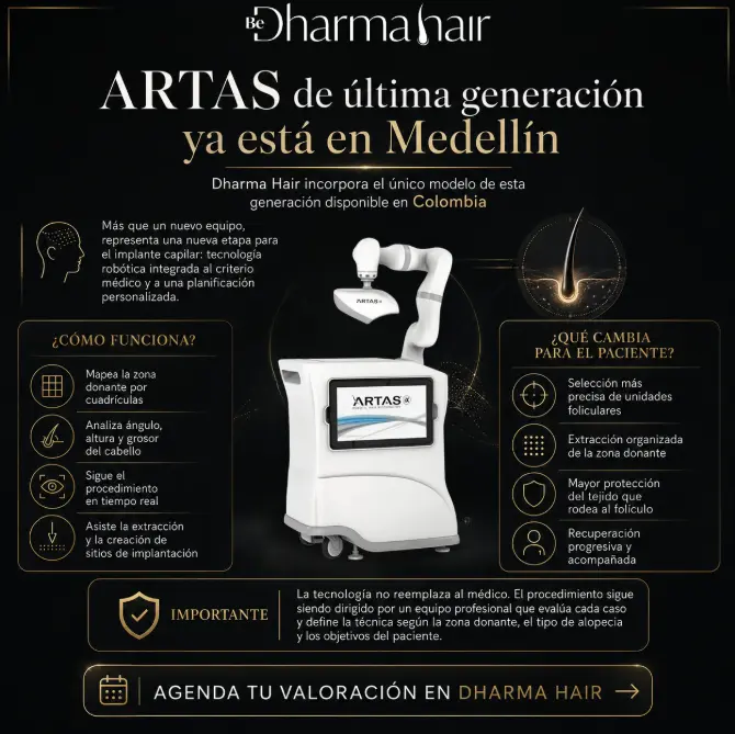 El robot ARTAS ya está en Medellín- Dharma Hair- Restauración capilar