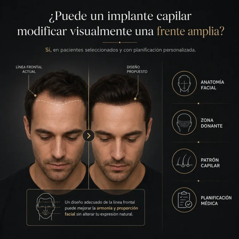 Peinados para hombres con entradas y frente grande - implante capilar - be dharma hair